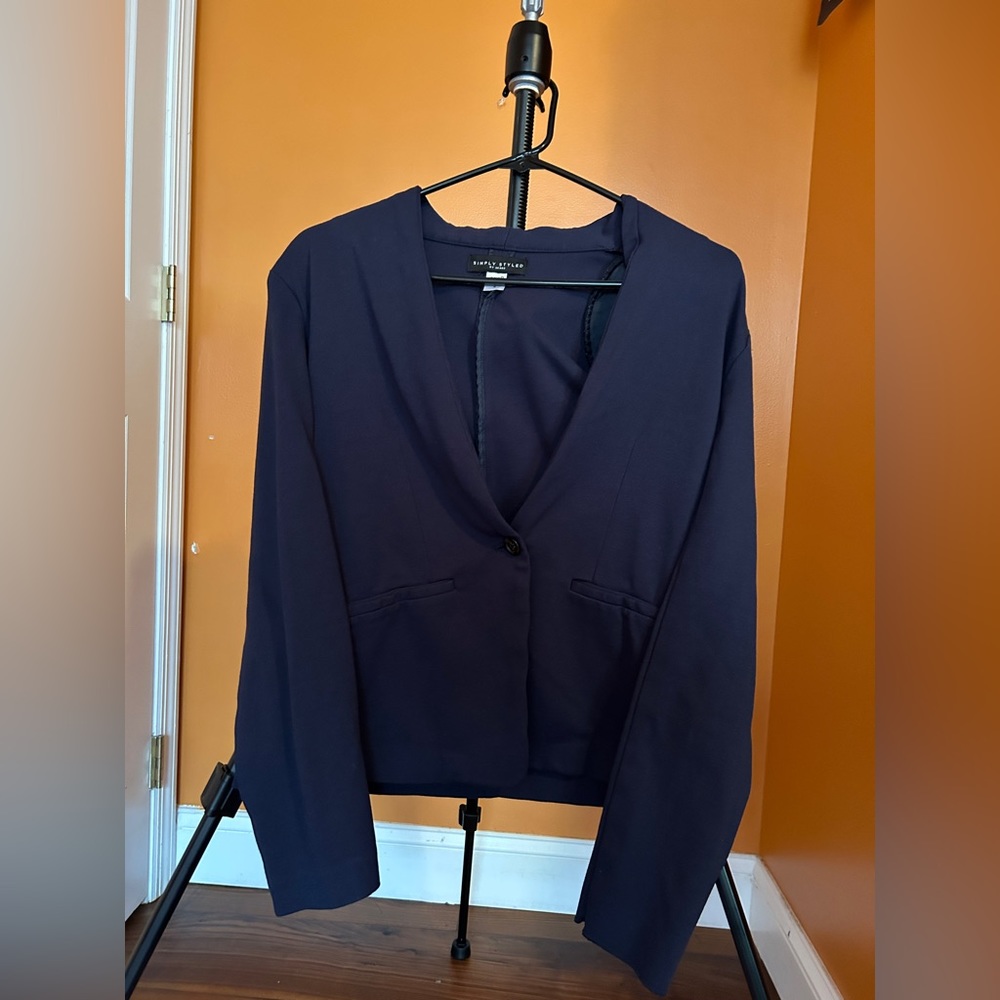 SIMPLY STYLED, Blazer, Navy Blue, Size M